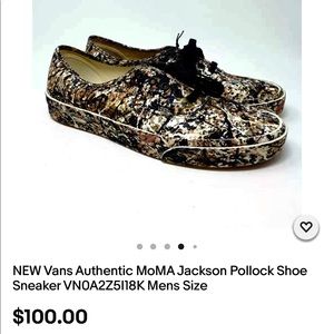 AUTHENTIC BNIB LE MoMA JACKSON POLLOCK VANS~ MEN SIZE 11
